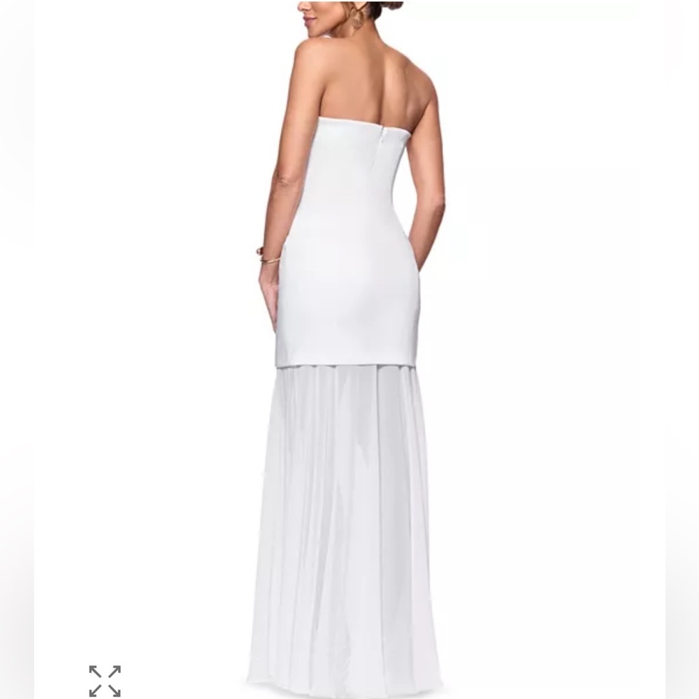 NWOT NEW AQUA by Bloomingdale’s Mikado Strapless Gown - Exclusive - Picture 3 of 6